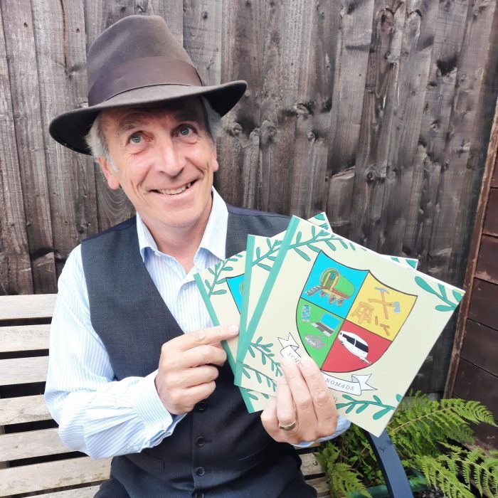 Richard O'Neill with his School for Nomads book